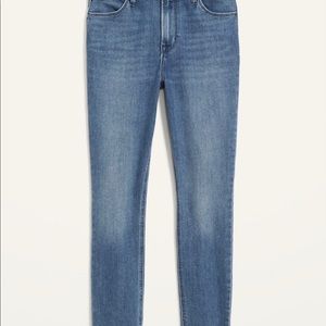 High waisted skinny rock star blue jeans, Old Navy